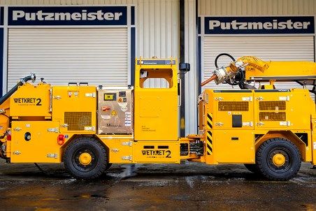 Putzmeister presents Wetkret 2 Narrow Vein, the first dual operation mechanised concrete spraying equipment for narrow vein mines