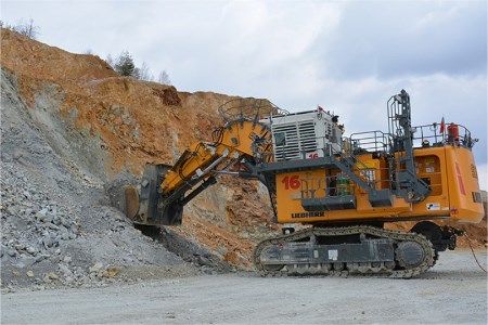 Liebherr R 9350 E electric excavator delivered to Assarel copper mine